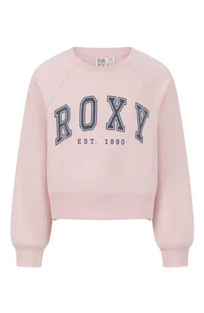 Roxy Kids' Collegiate Crewneck Sweatshirt In Pink