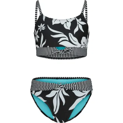 Roxy Kids' Floral Two-piece Swimsuit In Multi