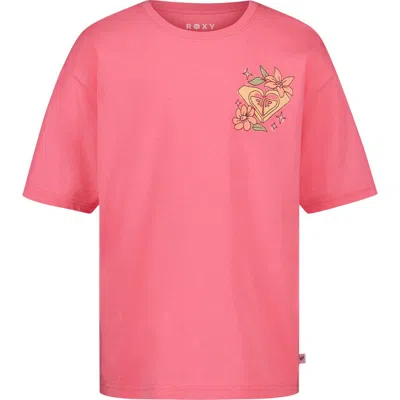 Roxy Kids' Good Things Oversized Graphic Tee In Pink