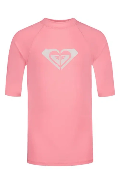 Roxy Kids' Hearted Upf Rashguard In Pink