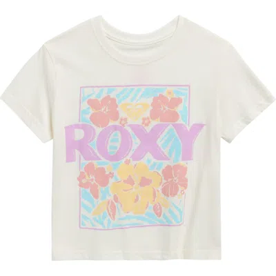 Roxy Kids' Hibrisk Graphic T-shirt In White