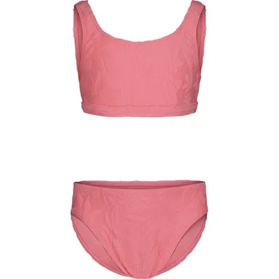Roxy Kids' Hula Hoop Two-piece Swimsuit In Pink