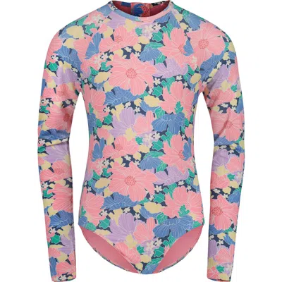 Roxy Kids' Outline Floral Upf 50+ One-piece Rashguard
