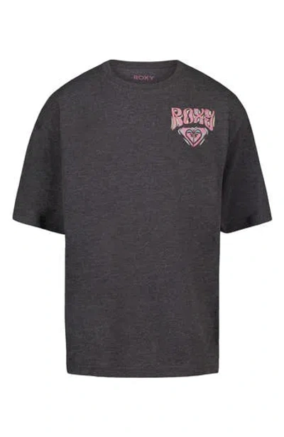 Roxy Kids' Paradise Found Oversize Graphic T-shirt In Black