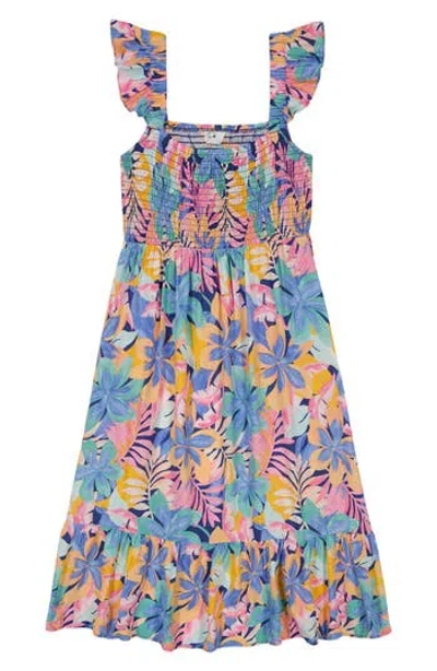 Roxy Kids' Paradise Found Sundress In Coastal Fjord