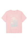 Shop Roxy Kids' Paradise View Oversize Cotton Graphic T-shirt In Rose Shadow