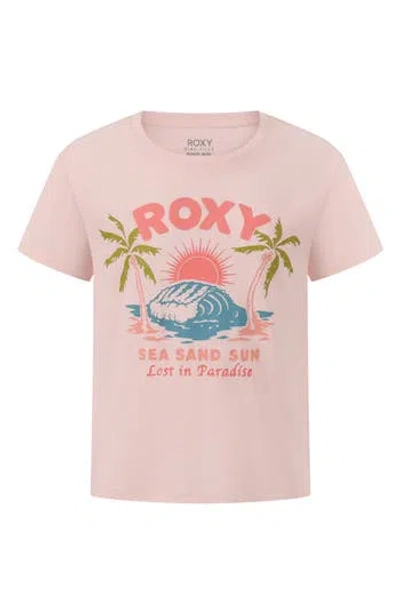 Roxy Kids' Sea, Sand & Sun Graphic T-shirt In Green