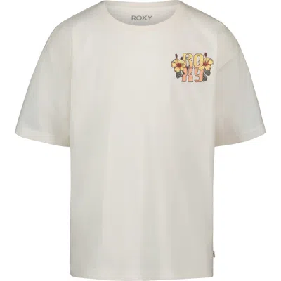 Roxy Kids' Soulflower Oversized Graphic Tee In Neutral