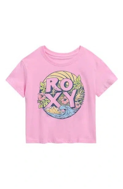 Roxy Kids' Summer Roll Graphic T-shirt In Pink