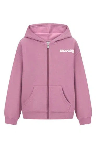 Roxy Kids' Sunny Days Oversize Zip Hoodie In Pink