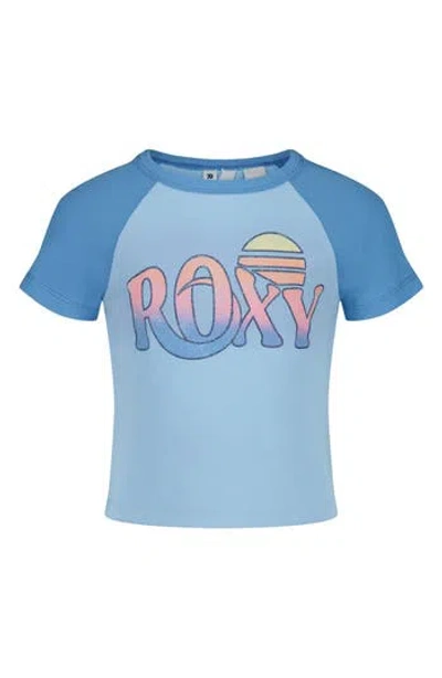 Roxy Kids' Sunset Baby Graphic T-shirt In Blue
