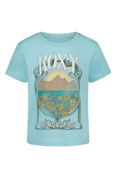 Roxy Kids' Sunset Chasers Graphic T-shirt In Blue