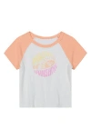 Roxy Big Girls Sunshine Graphic Raglan Short-sleeve T-shirt In Peach Nectar