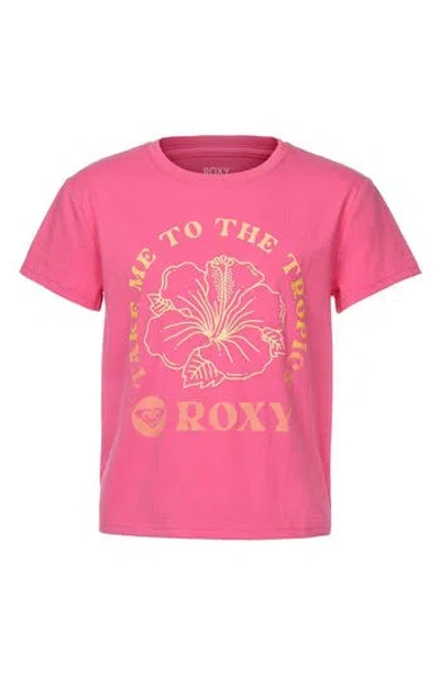 Roxy Kids' To The Tropics Graphic T-shirt In Pink