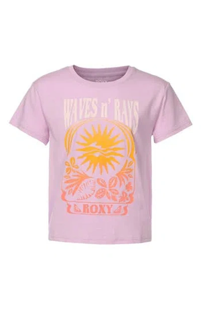 Roxy Kids' Waves 'n' Rays Graphic T-shirt In Pink