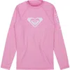 Roxy Kids' Whole Hearted Long Sleeve Rashguard In Lilac Chiffon