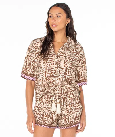 Roxy Kihei Button Up In Brown