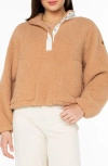 Roxy Kipsie Fleece Pullover In Brown