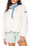 Roxy Kipsie Fleece Pullover In White