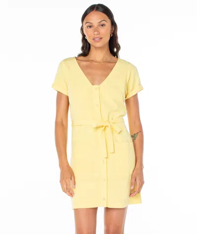 Roxy Kona Mini Dress In Yellow