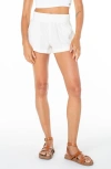 Roxy Laidback Cotton Gauze Shorts In White