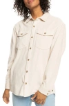 ROXY LET IT GO COTTON CORDUROY BUTTON-UP SHIRT