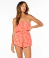 Roxy Lets Go Romper In Brown