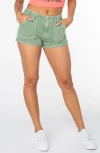 Roxy Lil Sunshine Cutoff Shorts In Loden Frost Solid