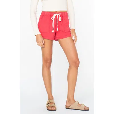 Roxy Lil Trooper Drawstring Shorts In Red