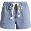 Roxy Lil Trooper Tie Waist Shorts In Infinity B
