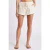Roxy Lil Trooper Tie Waist Shorts In Parchment