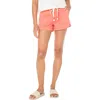 Roxy Lil Trooper Tie Waist Shorts In Sugar Coral Solid