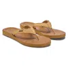 Roxy Lili Iii Beach Flip Flops Womens Tan Round Toe Slip On Sandals Gal1487 In Brown
