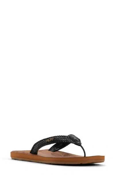 Roxy Lili Iii Flip Flop In Animal Print