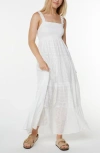 Roxy Lily Bloom Eyelet Ruffle Maxi Dress In White