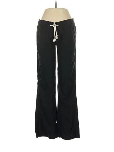 Pre-owned Roxy Linen Pants In Black