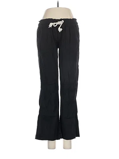 Pre-owned Roxy Linen Pants In Black