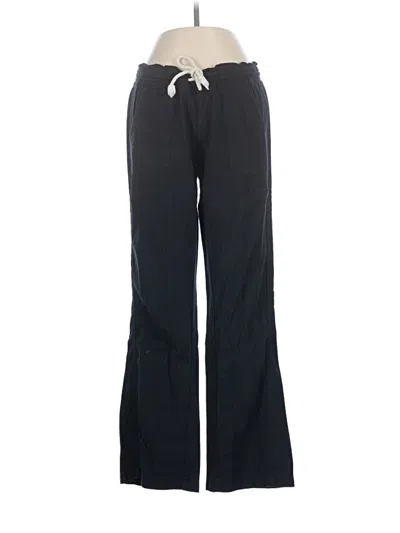 Pre-owned Roxy Linen Pants In Black