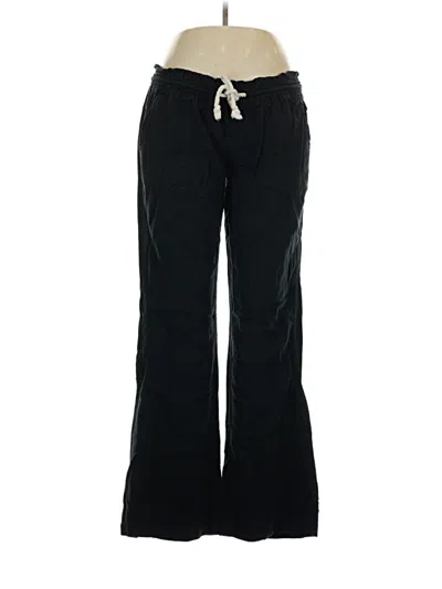Pre-owned Roxy Linen Pants In Black