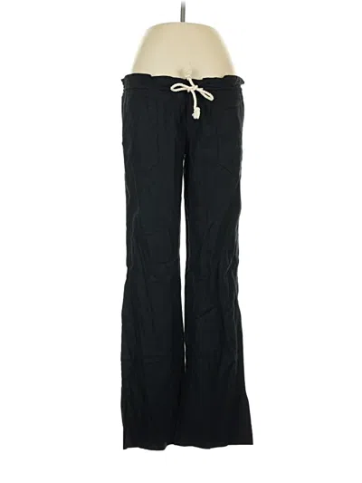Pre-owned Roxy Linen Pants In Black