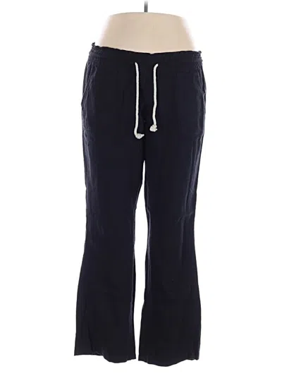 Pre-owned Roxy Linen Pants In Blue