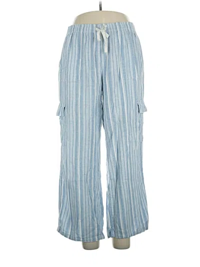 Pre-owned Roxy Linen Pants In Blue
