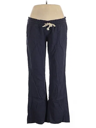 Pre-owned Roxy Linen Pants In Blue