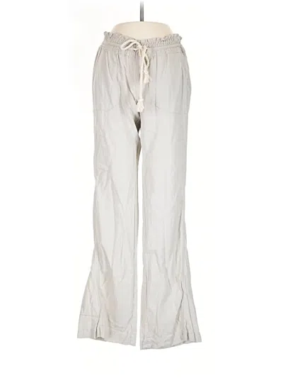 Pre-owned Roxy Linen Pants In Gray