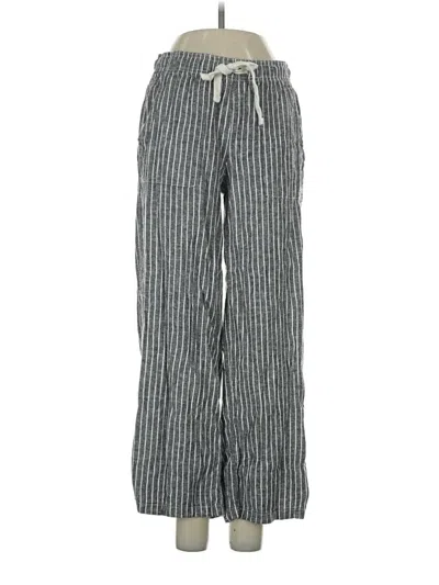 Pre-owned Roxy Linen Pants In Gray