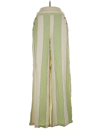 Pre-owned Roxy Linen Pants In Green
