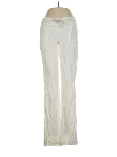 Pre-owned Roxy Linen Pants In Ivory