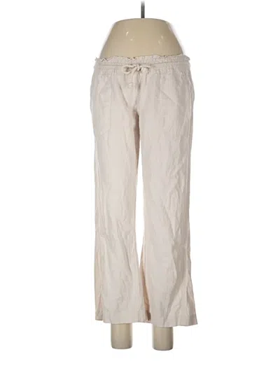 Pre-owned Roxy Linen Pants In Ivory