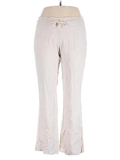 Pre-owned Roxy Linen Pants In Ivory