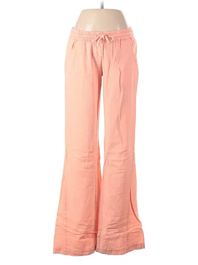 Pre-owned Roxy Linen Pants In Pink